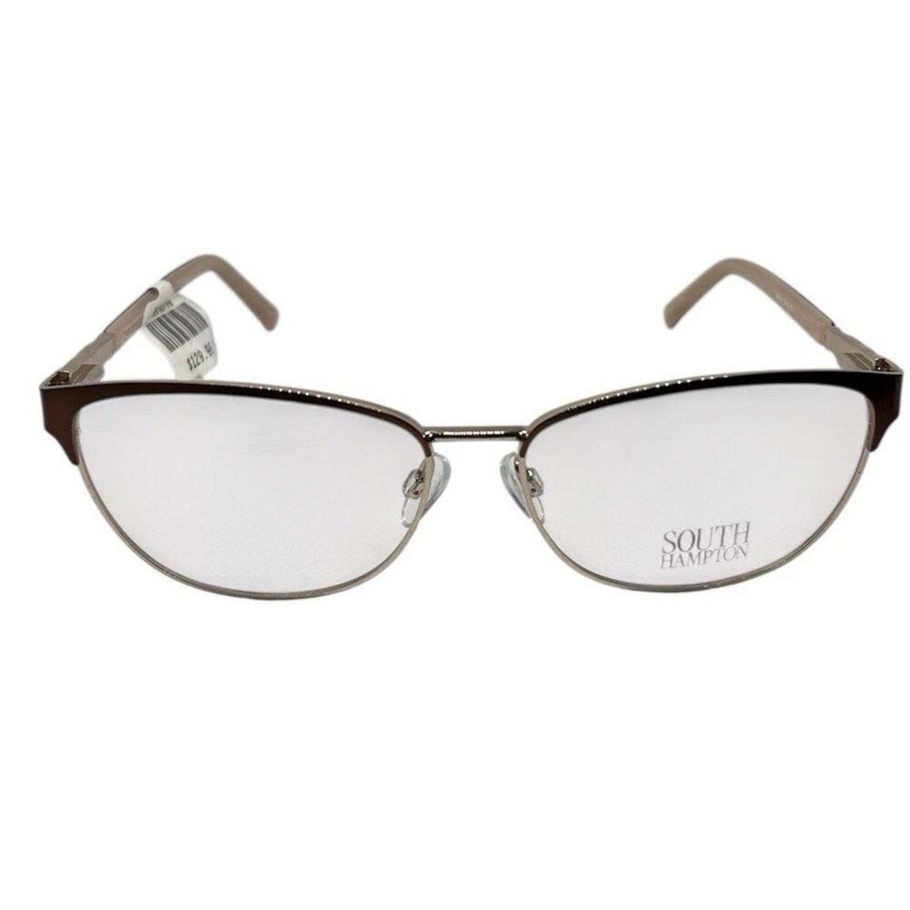 SOUTH HAMPTON SH9001 BROWN GOLD AUTHENTIC DESIGNER EYEGLASSES 55-15-140
